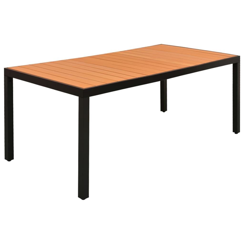 9-Delige Tuinset Aluminium Zwart
