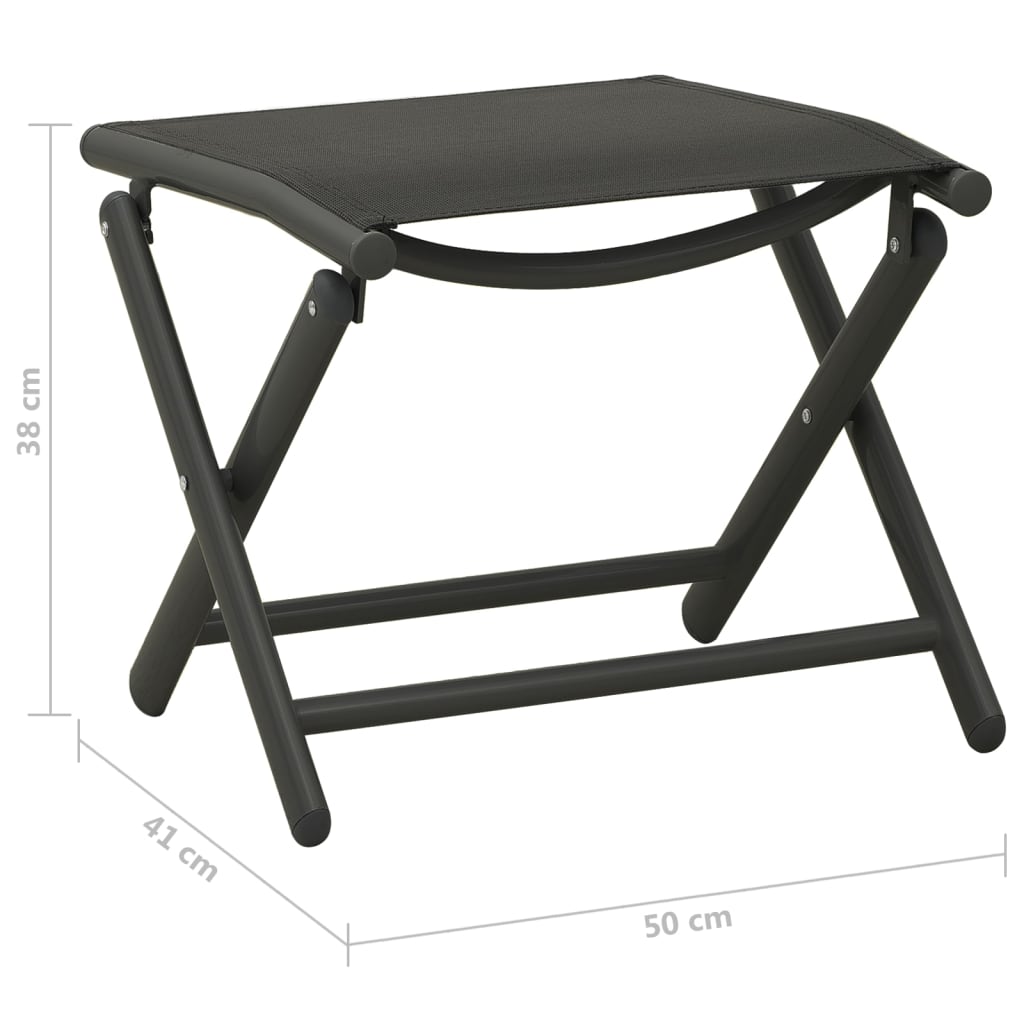 9-Delige Loungeset Zwart En Antracietkleurig
