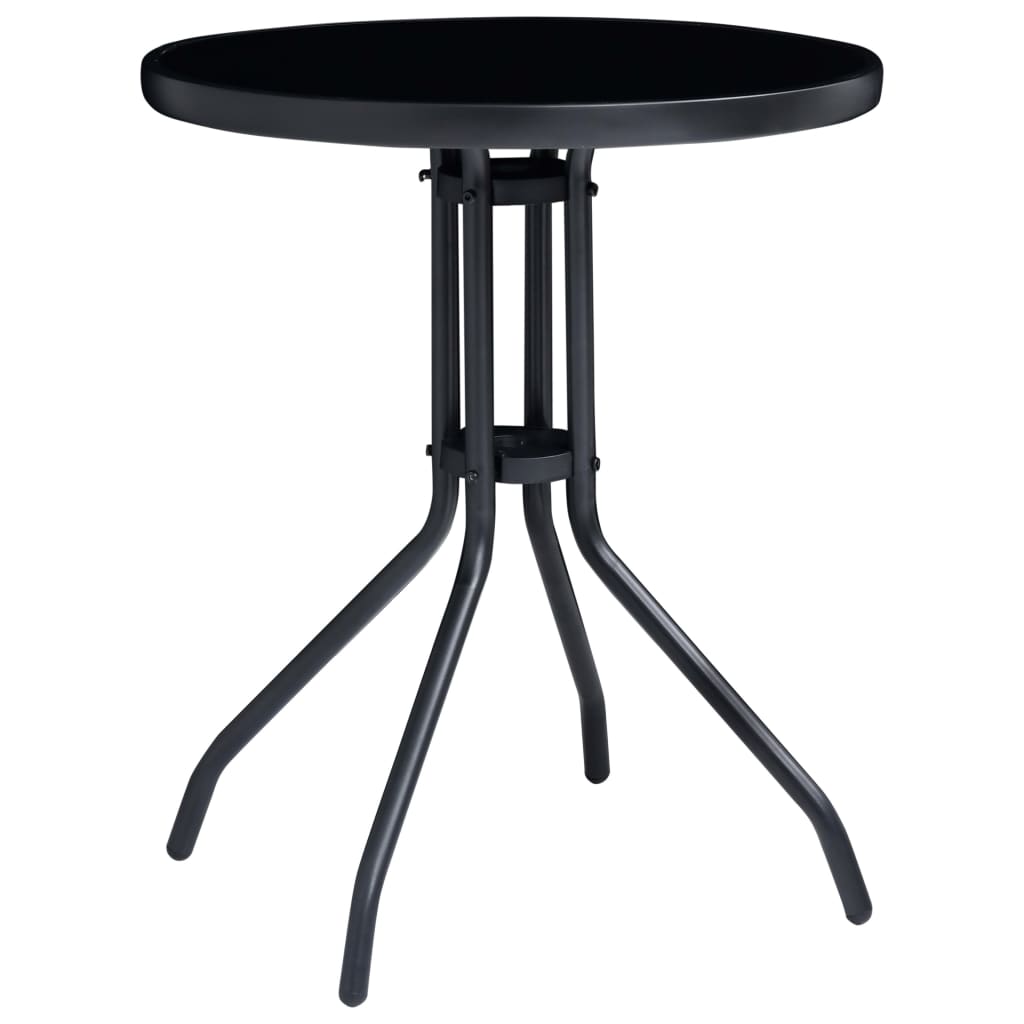 3-teiliges Bistro-Set Schwarz und Anthrazit
