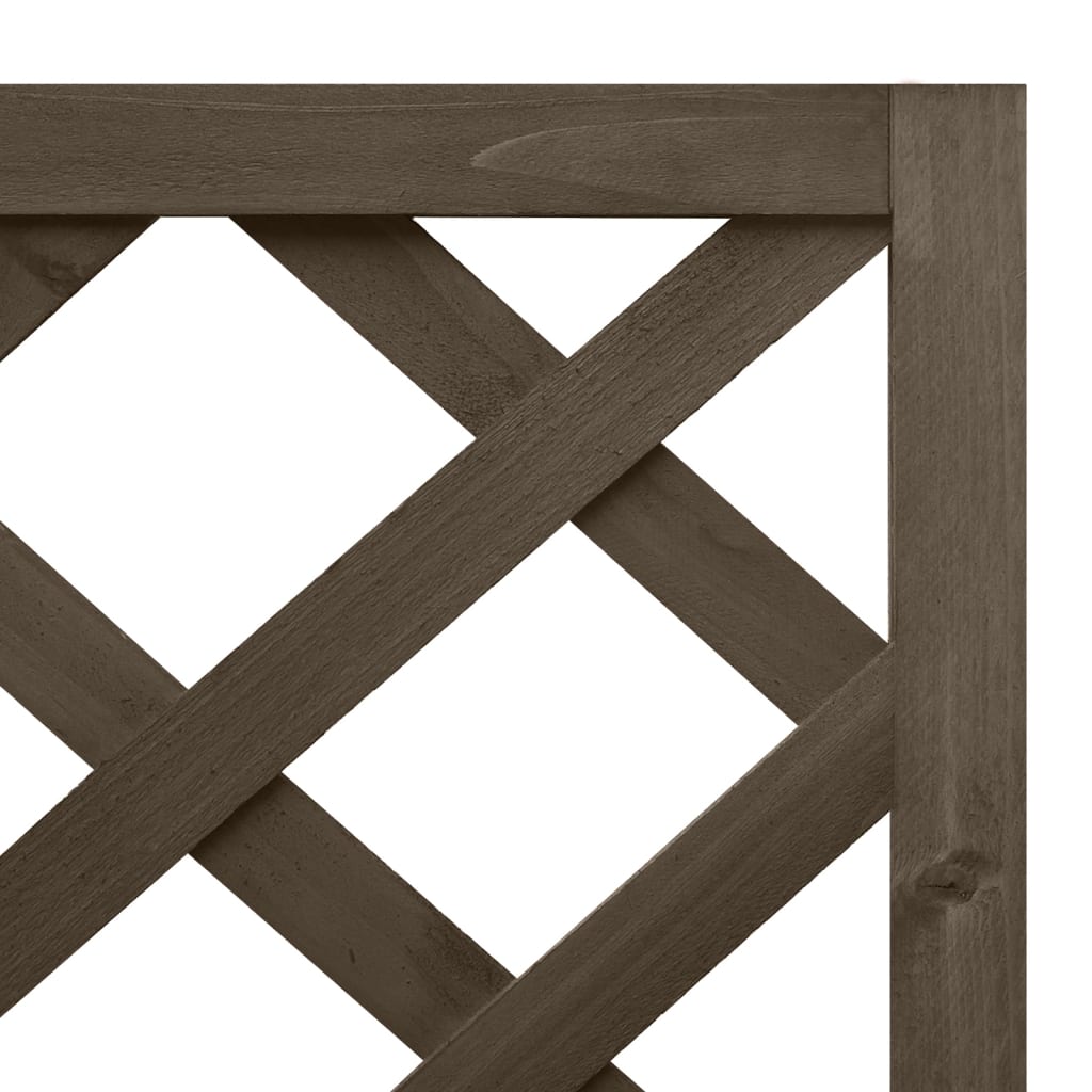 Latwerkplantenbak Hoekmodel 40X40X150 Cm Vurenhout Grijs