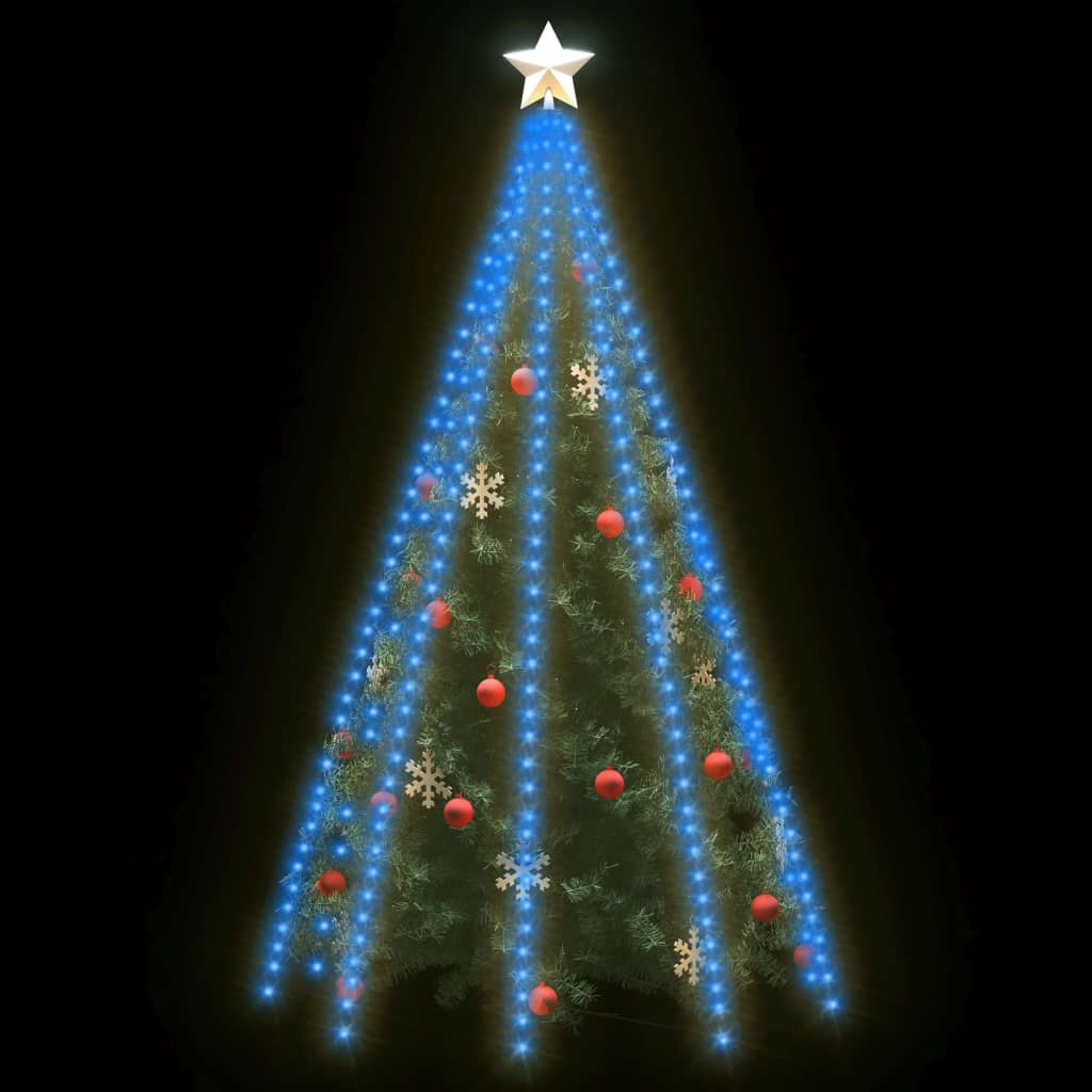 Weihnachtsbaumbeleuchtung mit 400 LEDs, blaues Netz, 400 cm