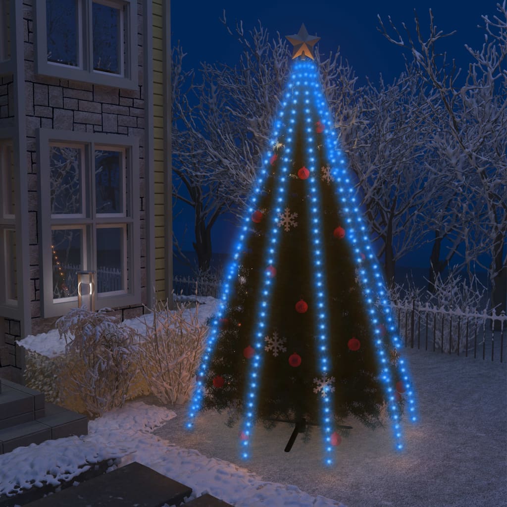 Weihnachtsbaumbeleuchtung mit 400 LEDs, blaues Netz, 400 cm