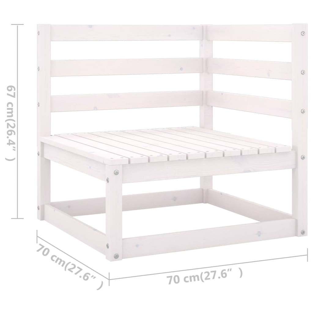 8-Delige Loungeset Met Kussens Massief Grenenhout