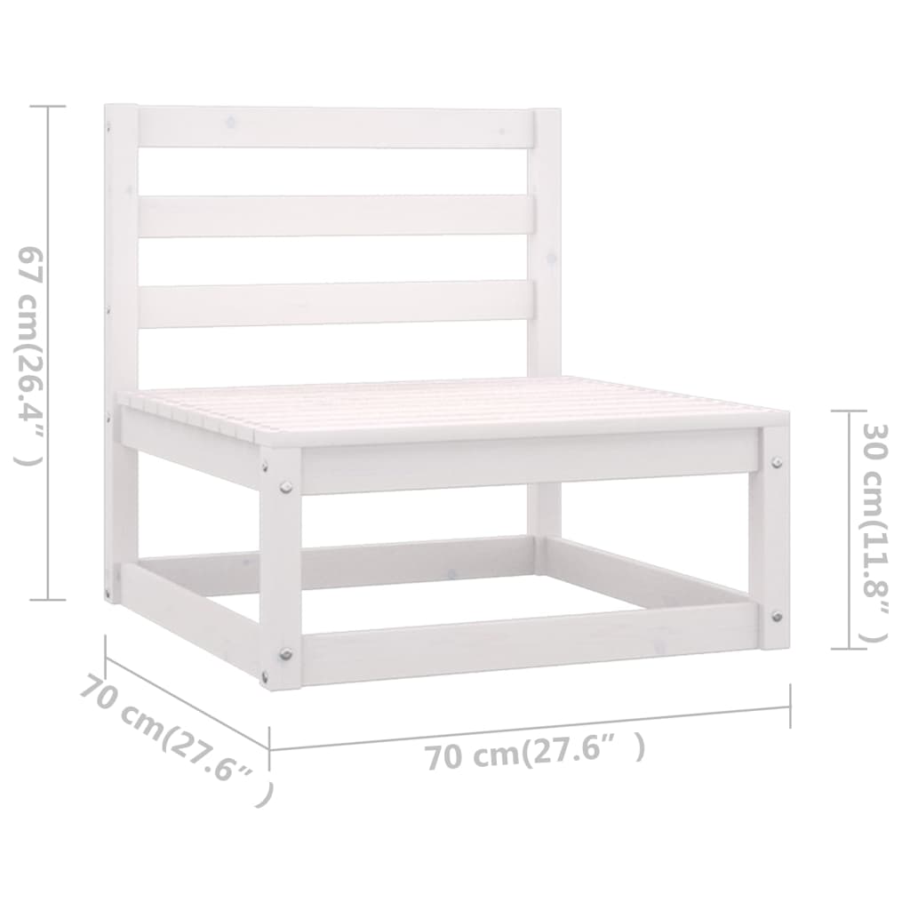 8-Delige Loungeset Met Kussens Massief Grenenhout