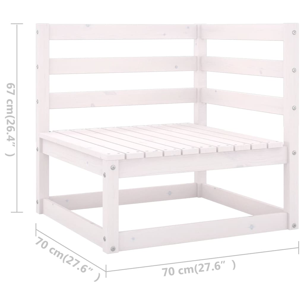 8-Delige Loungeset Met Kussens Massief Grenenhout