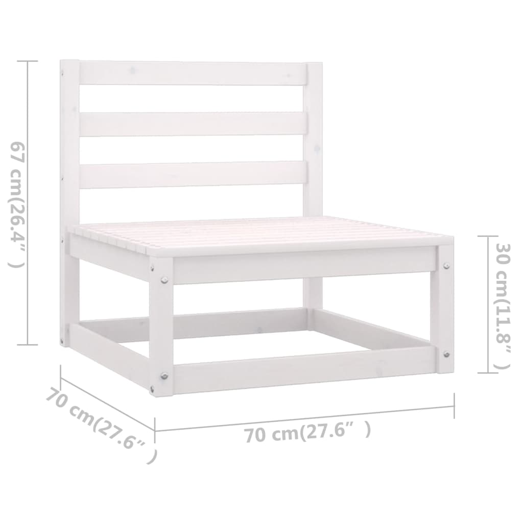 8-Delige Loungeset Met Kussens Massief Grenenhout