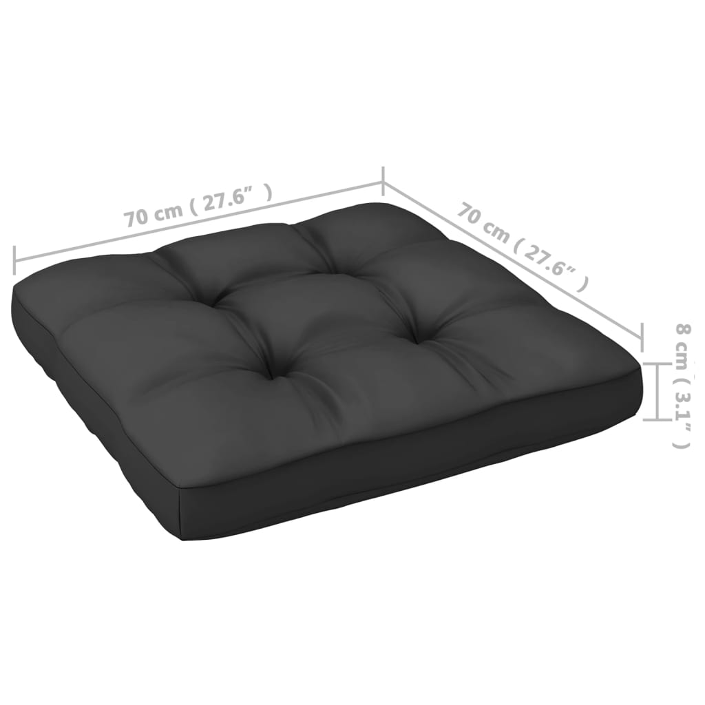 8-Delige Loungeset Met Kussens Massief Grenenhout