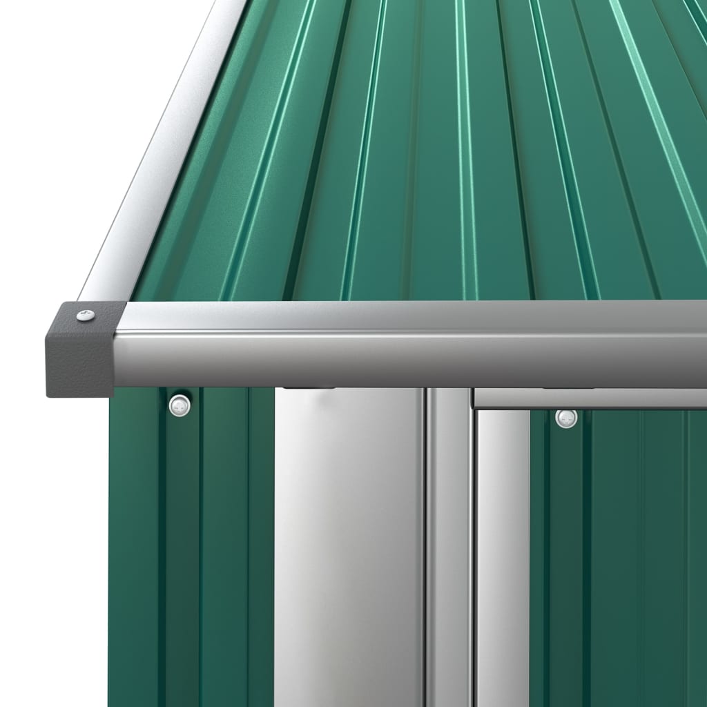 Gartenhaus 180,5 x 97 x 209,5 cm, verzinkter Stahl, grün