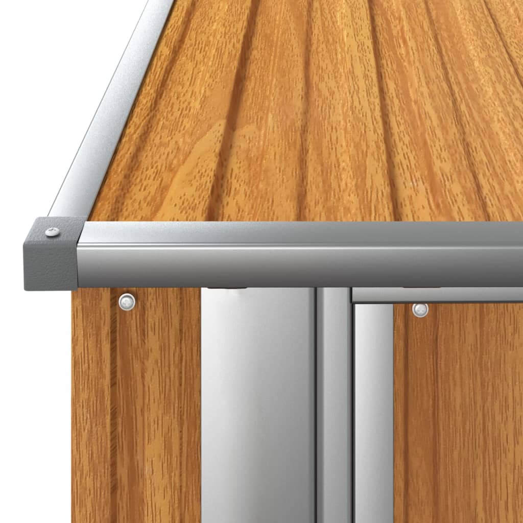 Gartenhaus 180,5 x 97 x 209,5 cm, verzinkter Stahl, braun