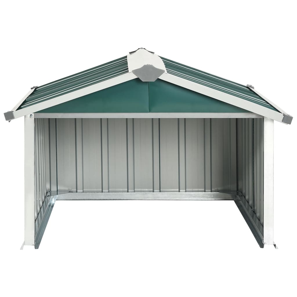 Overkapping Voor Robotmaaier 92X97X63 Cm Staal Groen