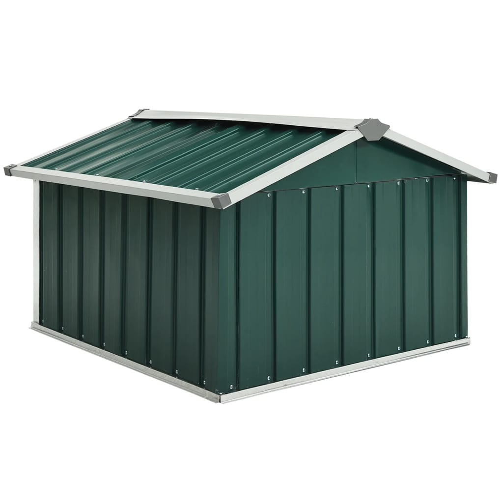 Overkapping Voor Robotmaaier 92X97X63 Cm Staal Groen