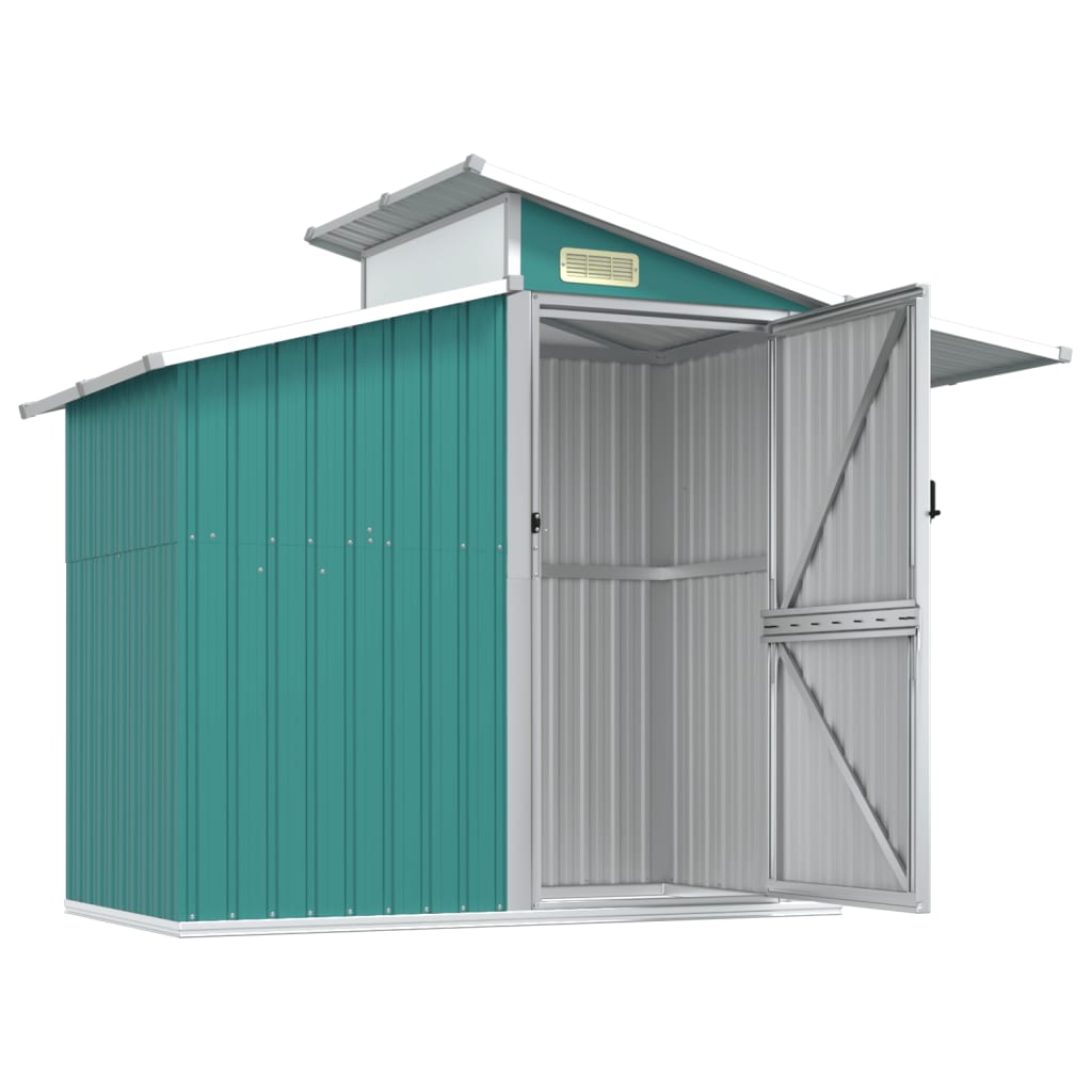 Tuinschuur 270X130X208,5 Cm Gegalvaniseerd Staal Groen