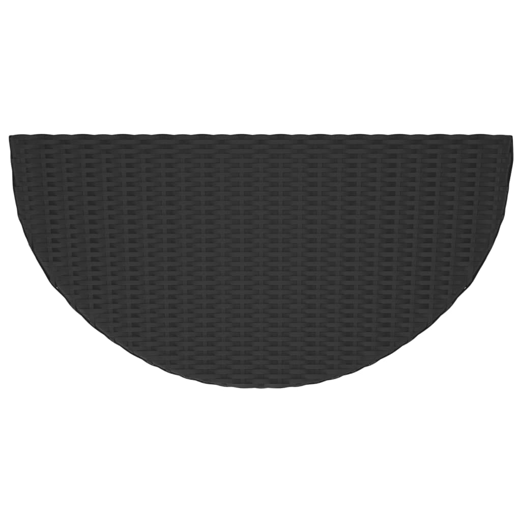 Gartentisch 100x50x75 cm Poly Rattan Schwarz
