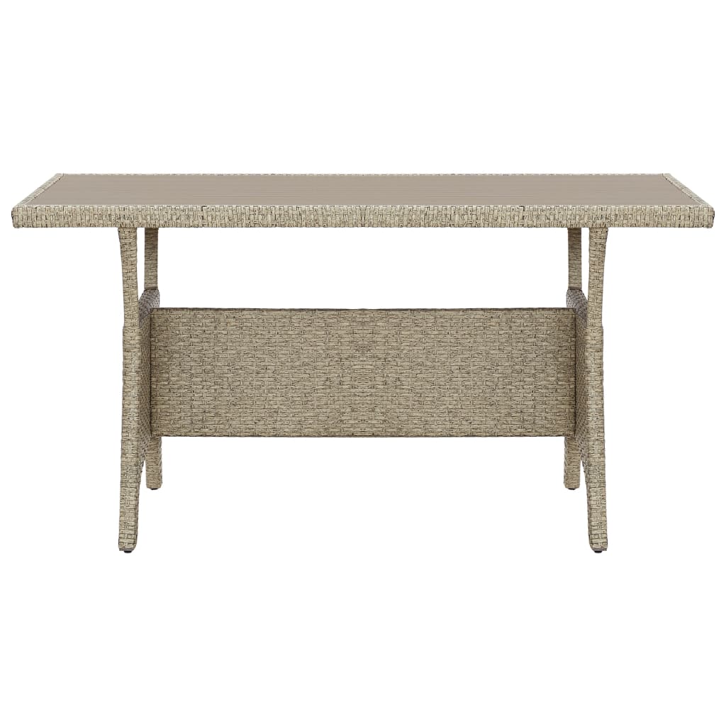 Tuintafel 120X70X66 Cm Poly Rattan Grijs