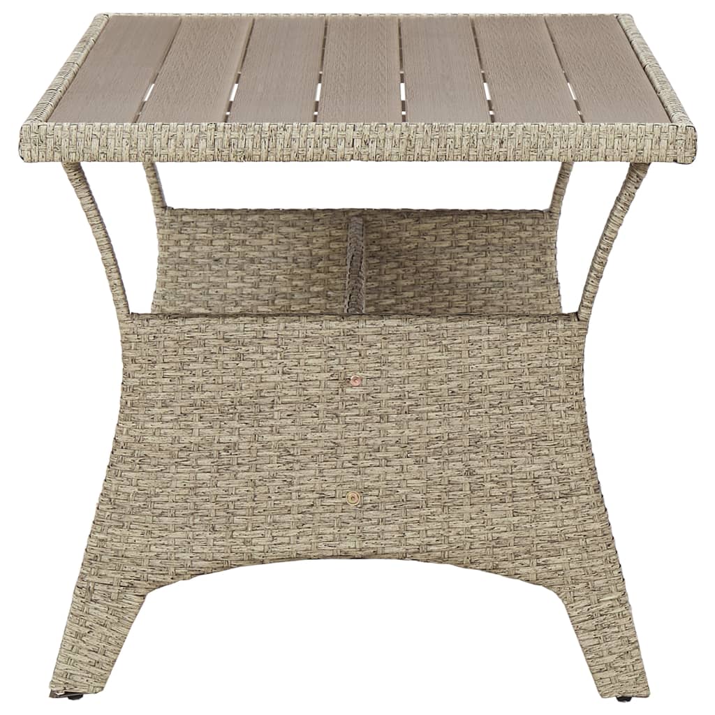Tuintafel 120X70X66 Cm Poly Rattan Grijs