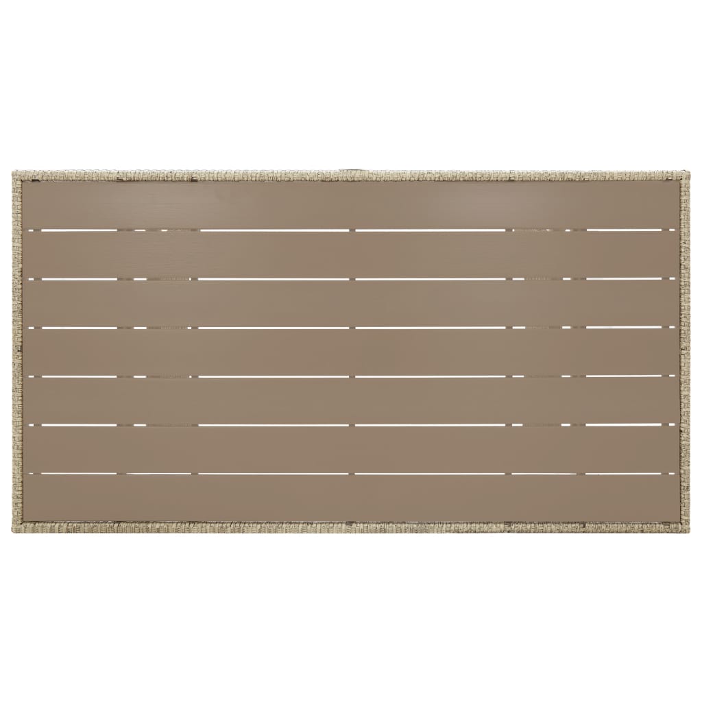Tuintafel 120X70X66 Cm Poly Rattan Grijs