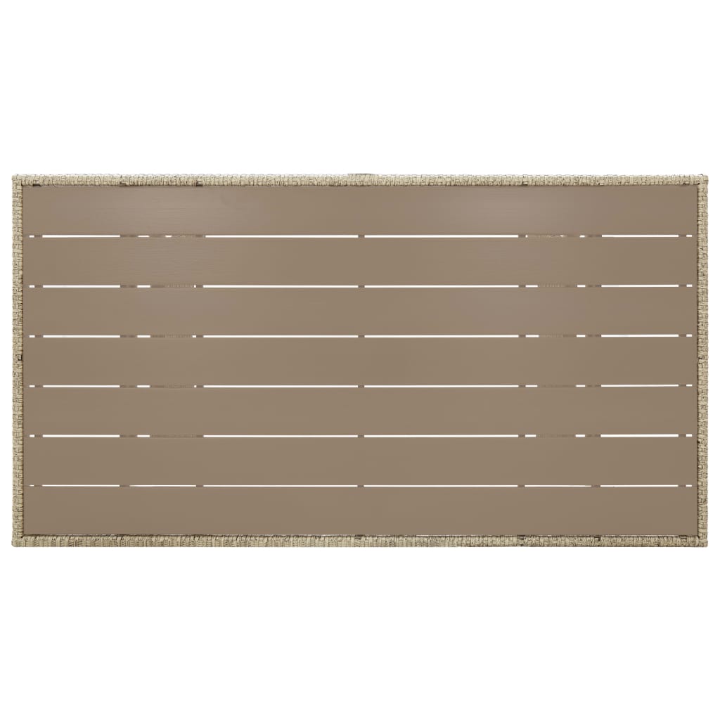 Tuintafel 120X70X66 Cm Poly Rattan Grijs