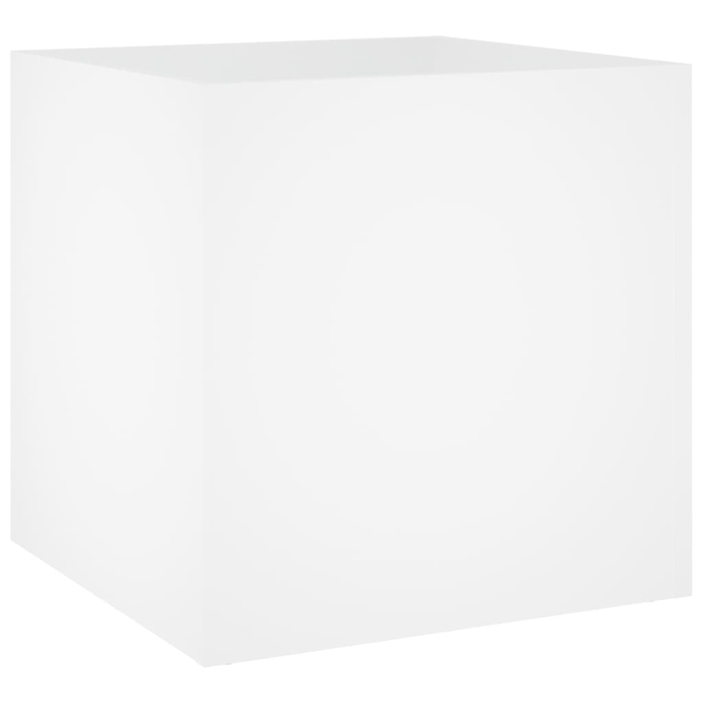 Plantenbak 40X40X40 Cm Bewerkt Hout Wit