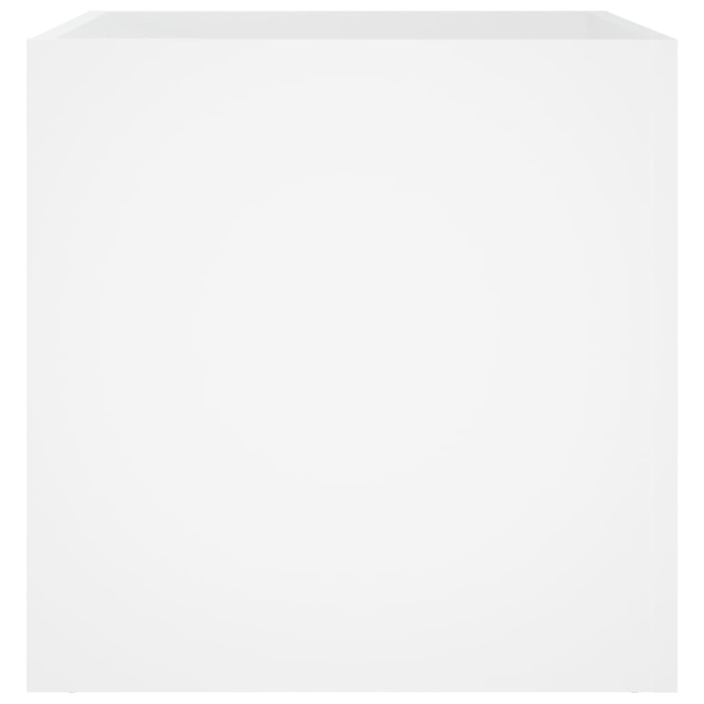 Plantenbak 40X40X40 Cm Bewerkt Hout Wit