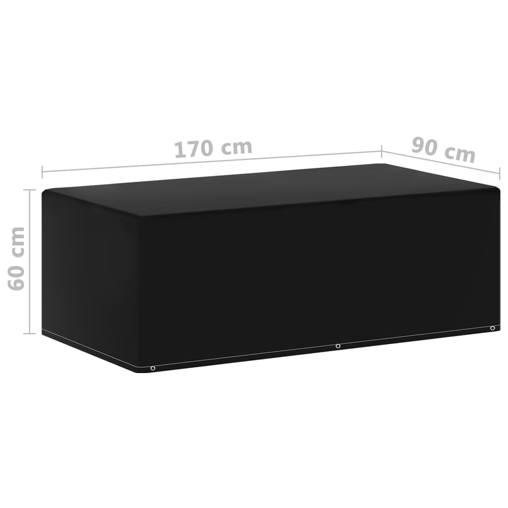 Tuinmeubel-/Barbecuehoezen 2 St Met 6 Oogjes 170X90X60 Cm