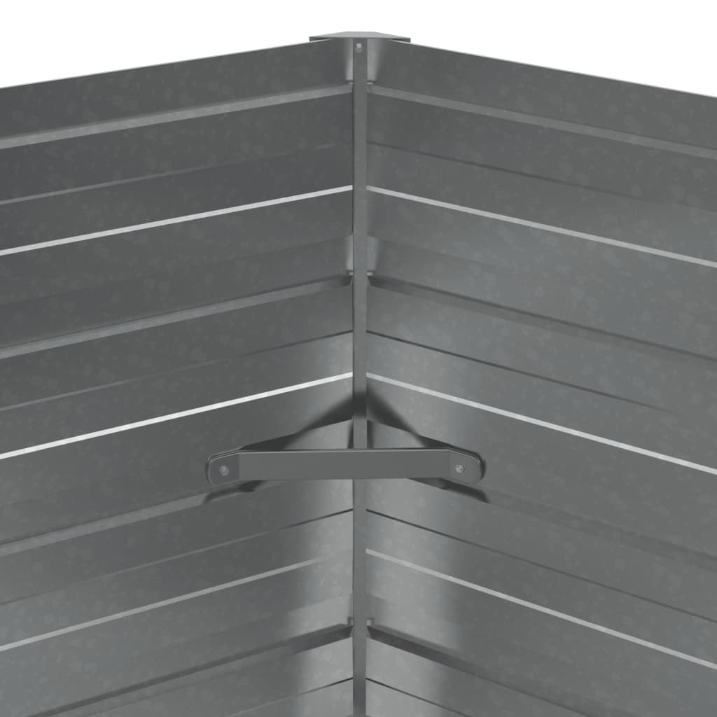 Plantenbak Verhoogd 129X45 Cm Gegalvaniseerd Staal Zilverkleur