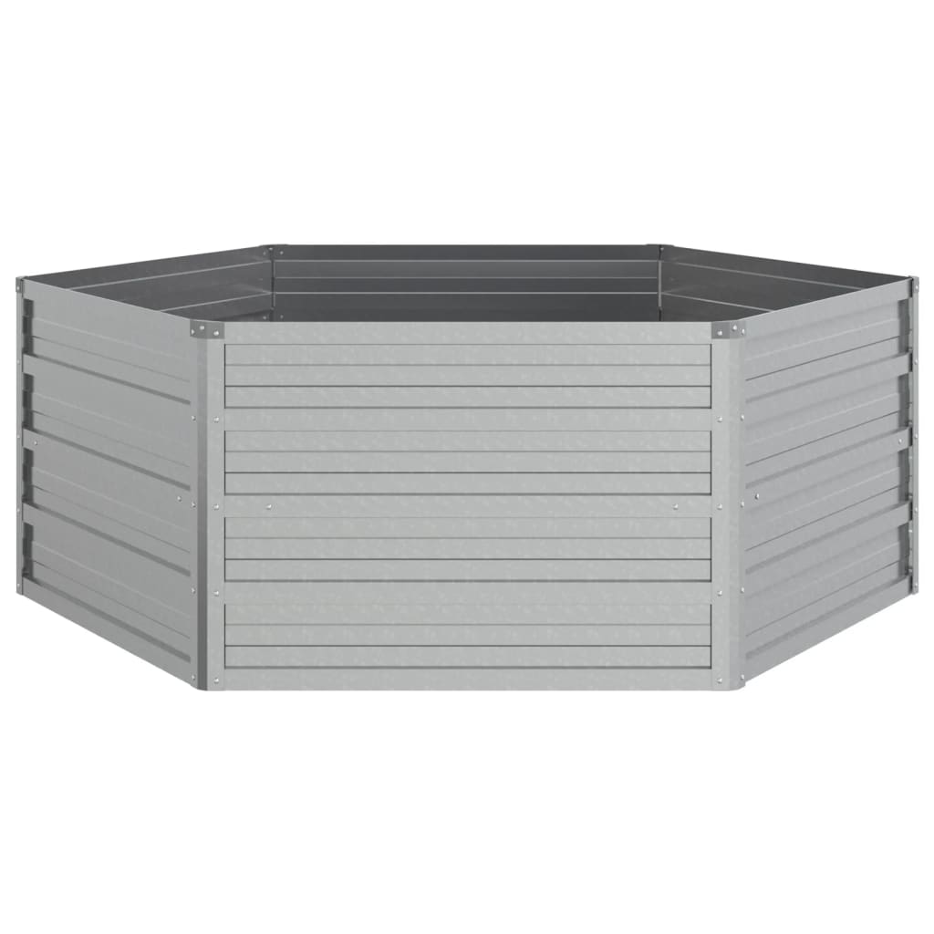 Plantenbak Verhoogd 129X45 Cm Gegalvaniseerd Staal Zilverkleur