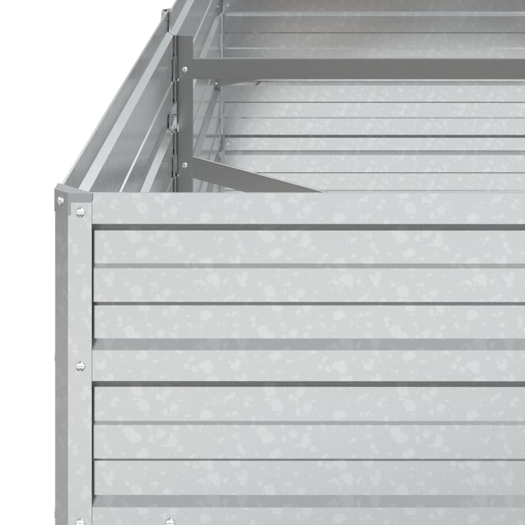 Plantenbak Verhoogd 160X80X45 Cm Gegalvaniseerd Staal Zilver