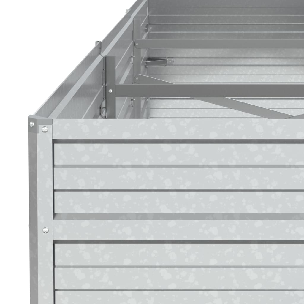 Plantenbak Verhoogd 240X80X45 Cm Gegalvaniseerd Staal Zilver