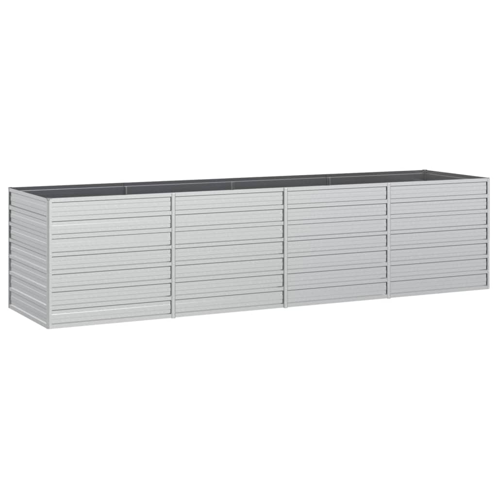 Plantenbak Verhoogd 320X80X77 Cm Gegalvaniseerd Staal Zilver