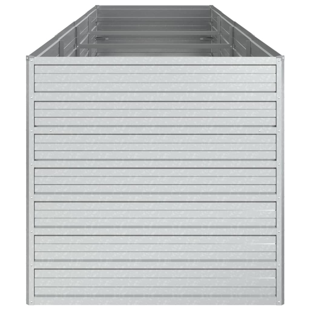 Plantenbak Verhoogd 320X80X77 Cm Gegalvaniseerd Staal Zilver