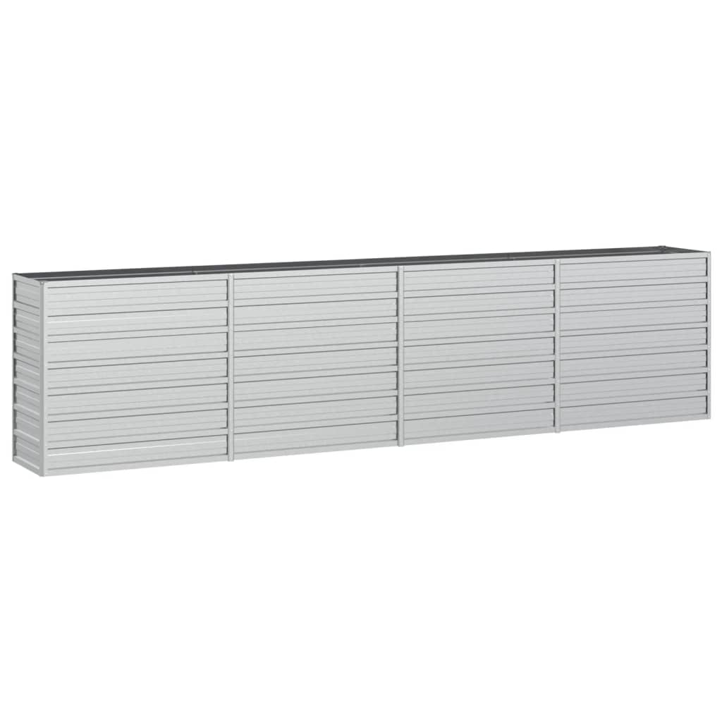 Plantenbak Verhoogd 320X40X77 Cm Gegalvaniseerd Staal Zilver