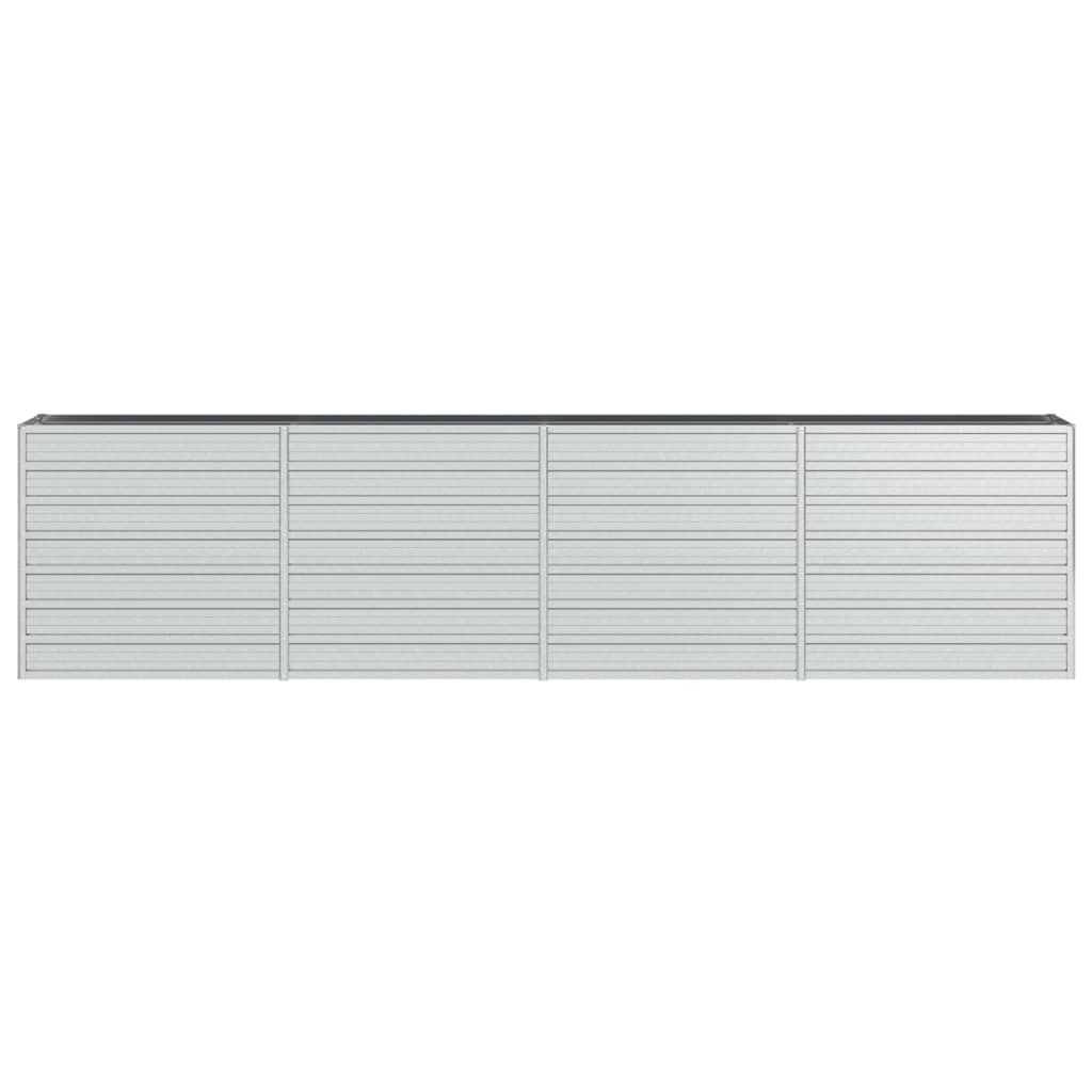 Plantenbak Verhoogd 320X40X77 Cm Gegalvaniseerd Staal Zilver