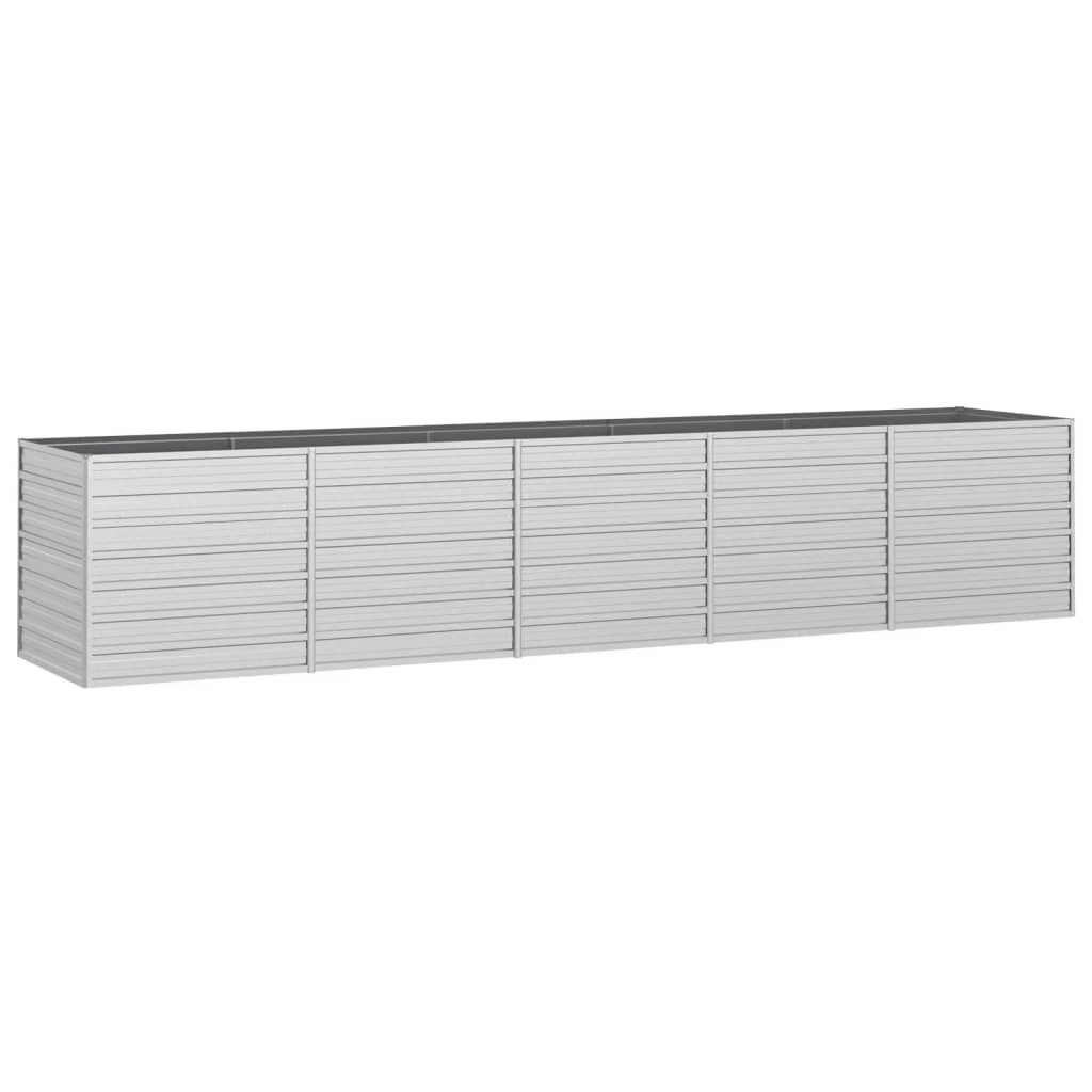 Plantenbak Verhoogd 400X80X45 Cm Gegalvaniseerd Staal Zilver