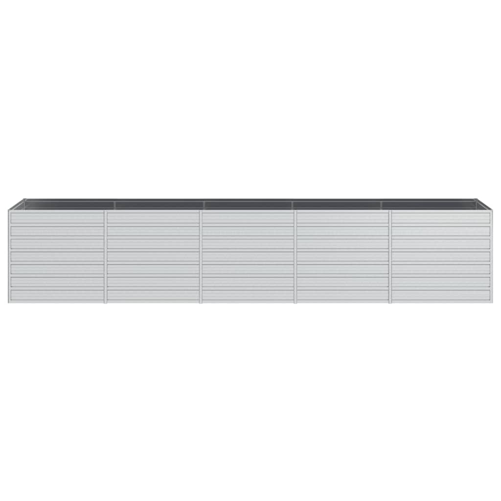 Plantenbak Verhoogd 400X80X45 Cm Gegalvaniseerd Staal Zilver