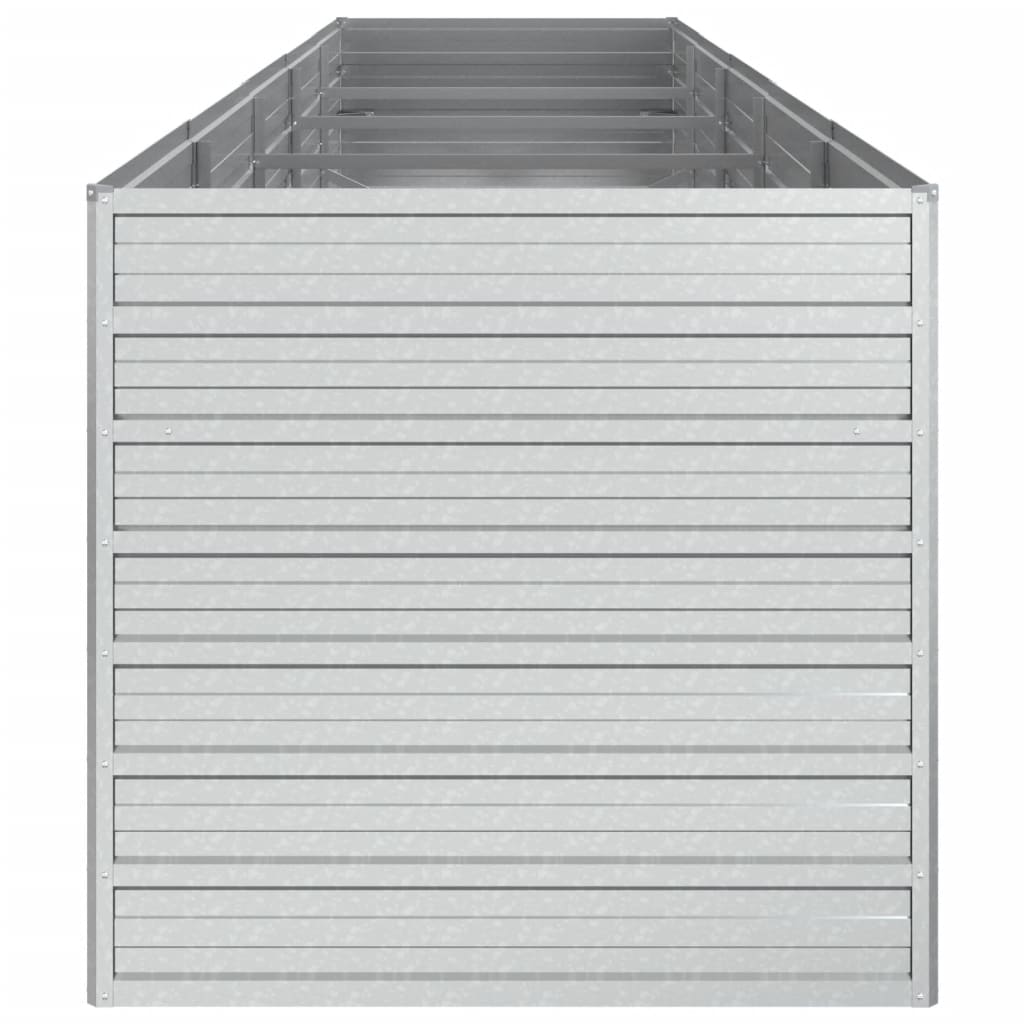 Plantenbak Verhoogd 400X80X45 Cm Gegalvaniseerd Staal Zilver