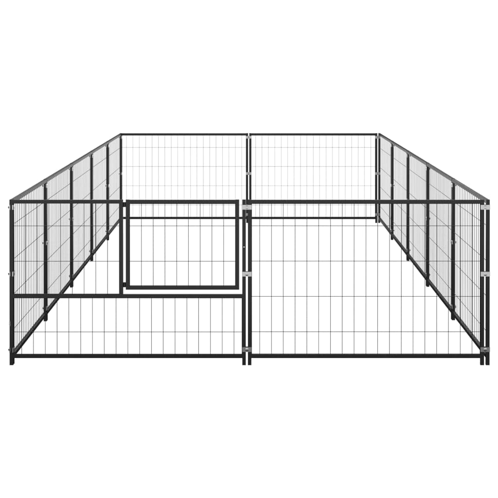 Hondenkennel 10 M² Staal Zwart