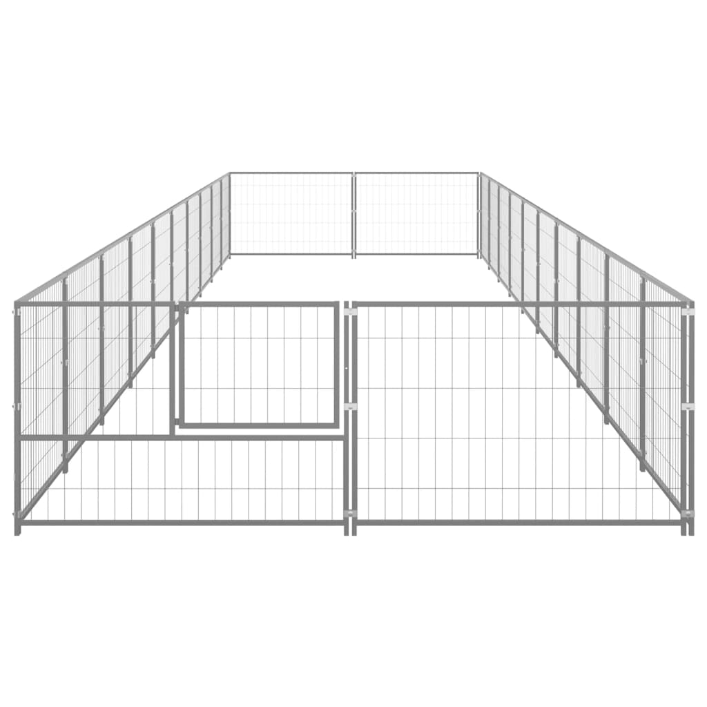 Hondenkennel 20 M² Staal Zilverkleurig