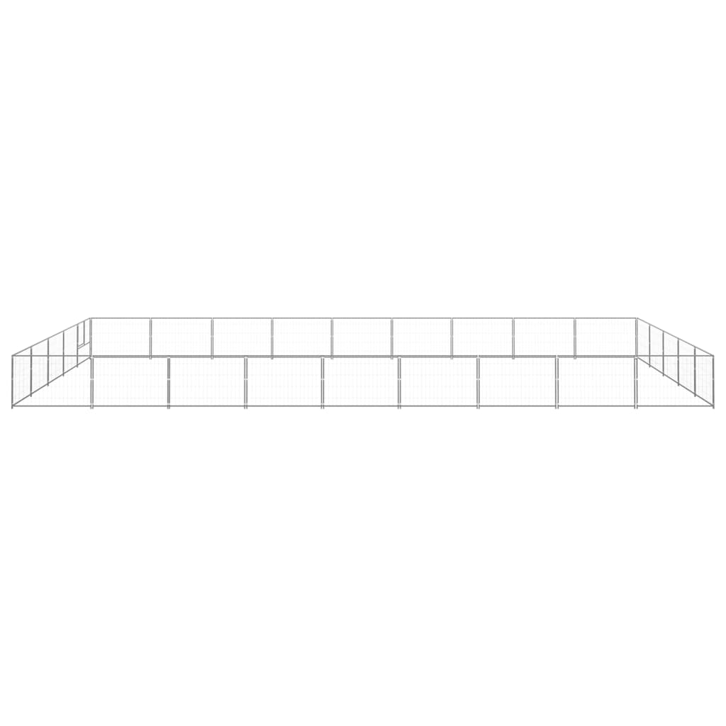 Hondenkennel 45 M² Staal Zilverkleurig