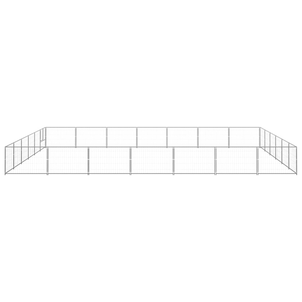 Hondenkennel 42 M² Staal Zilverkleurig