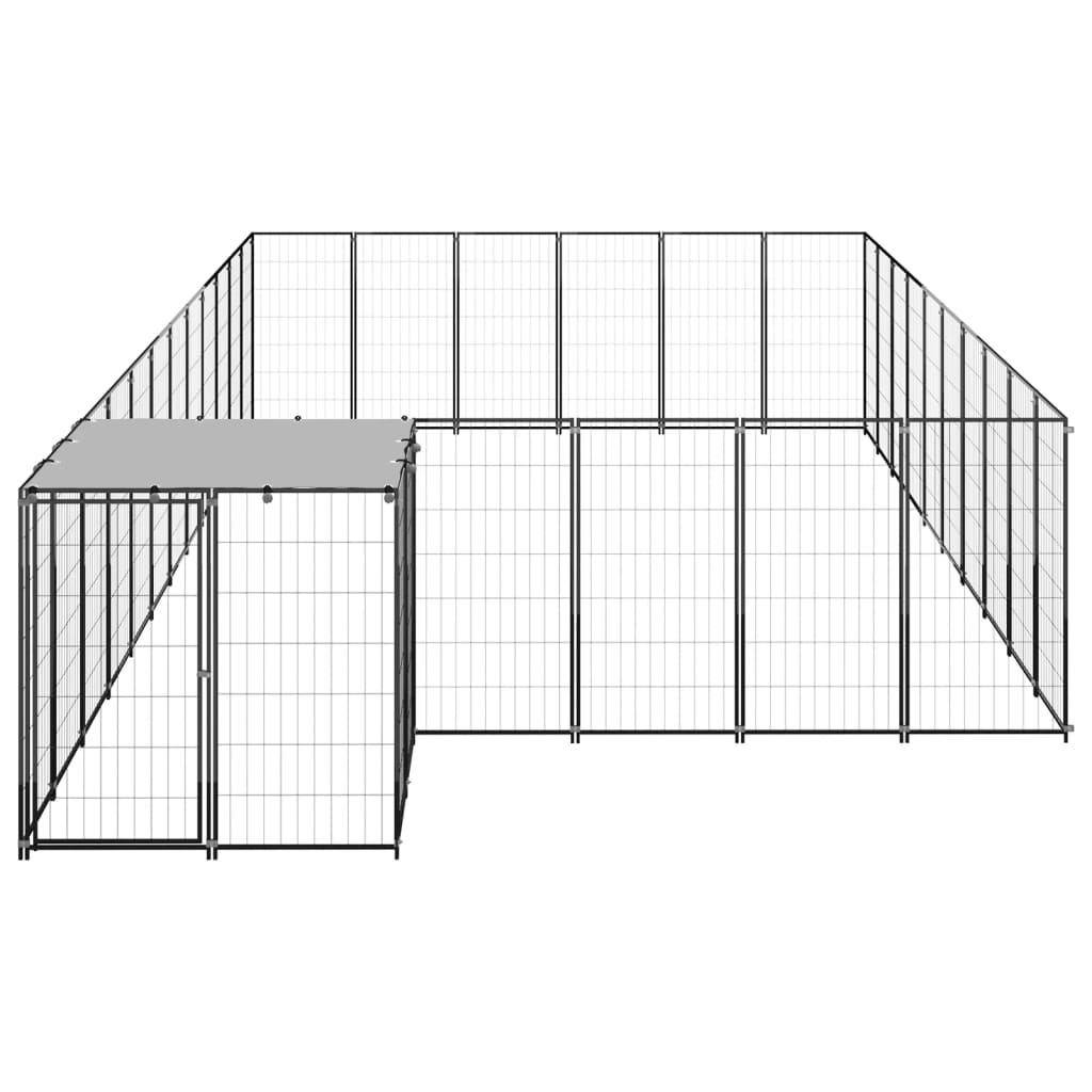 Hondenkennel 19,36 M² Staal Zwart