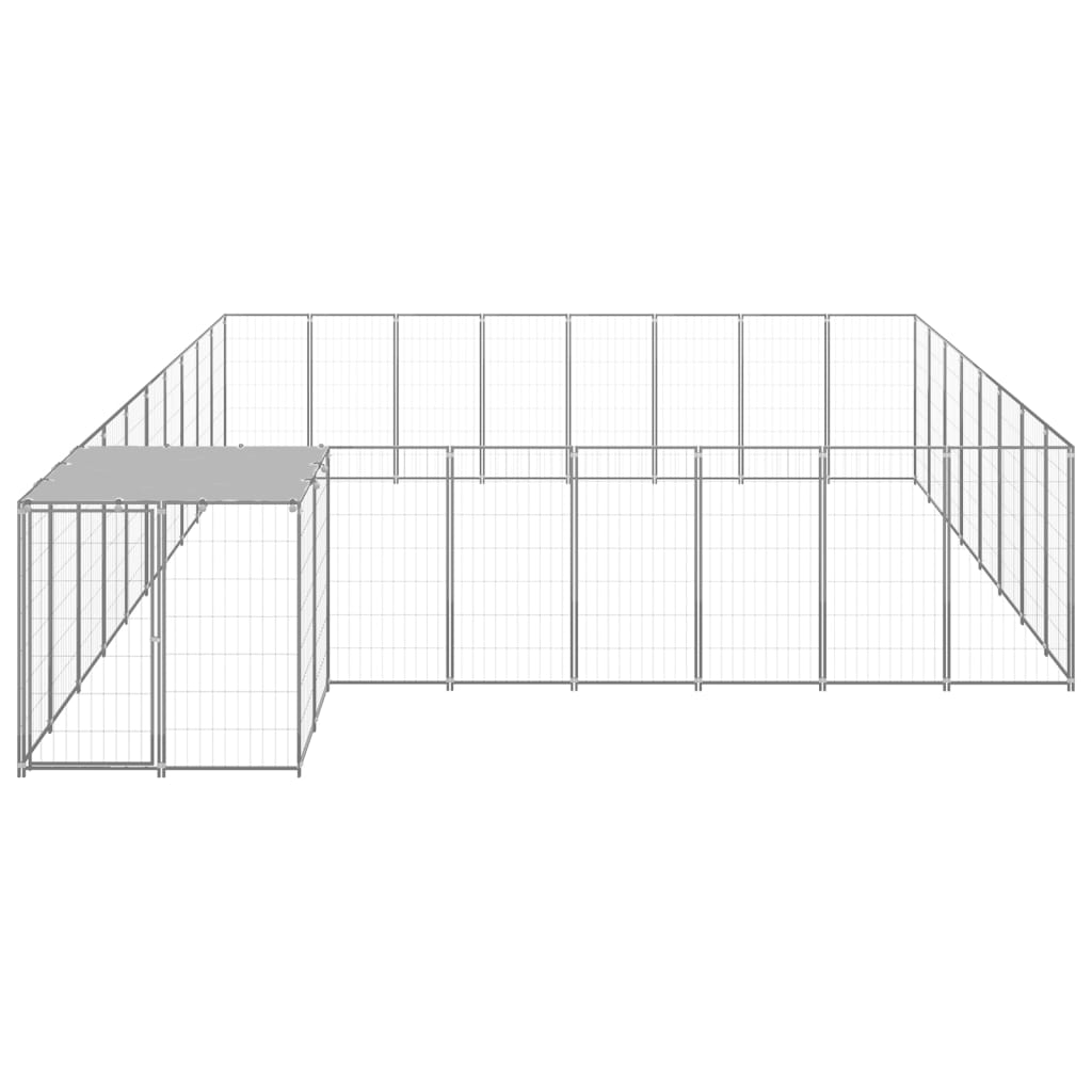 Hondenkennel 20,57 M² Staal Zilverkleurig
