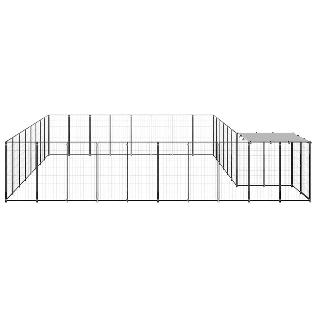 Hondenkennel 20,57 M² Staal Zilverkleurig
