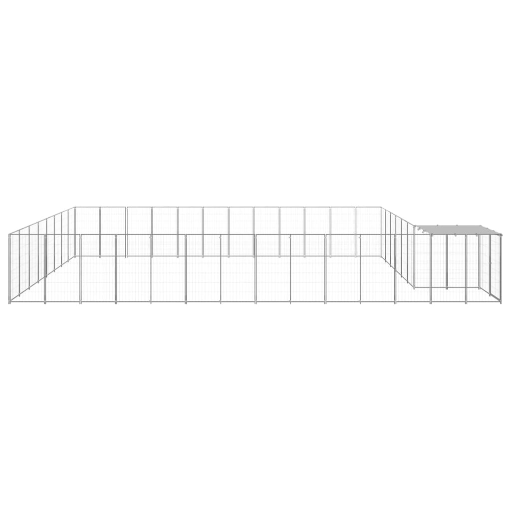 Hondenkennel 30,25 M² Staal Zilverkleurig