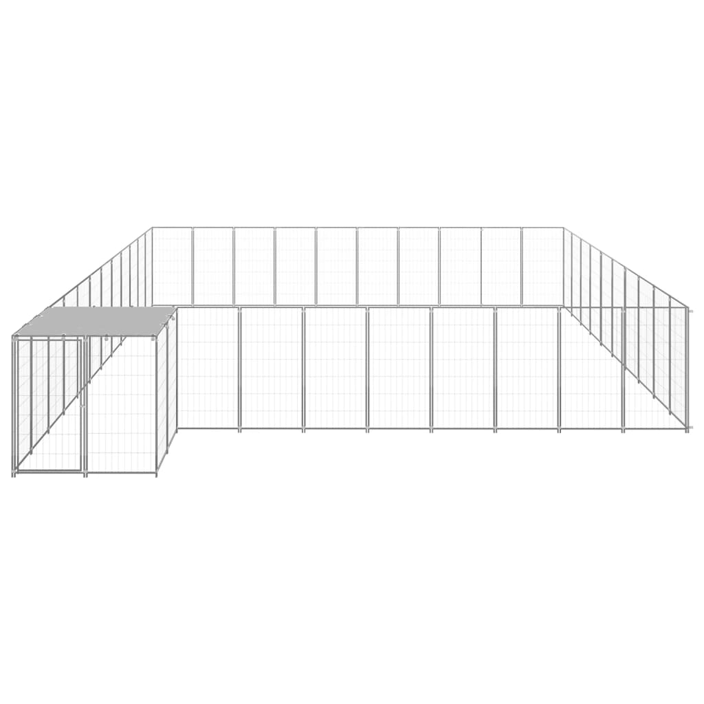 Hondenkennel 31,46 M² Staal Zilverkleurig