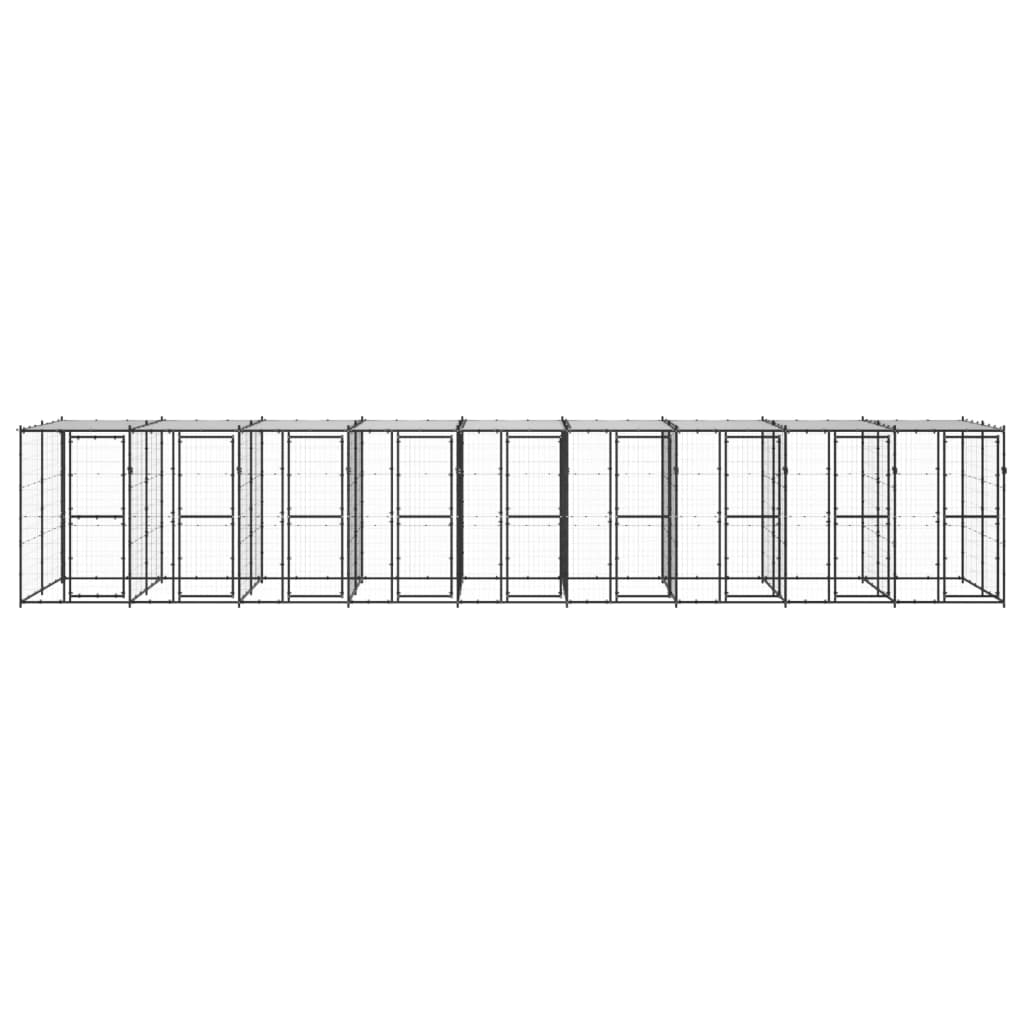 Hondenkennel Met Dak 21,78 M² Staal