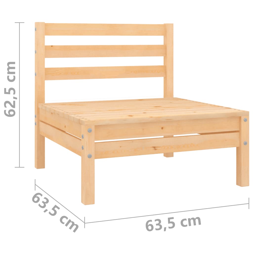 4-teiliges Lounge-Set aus massivem Kiefernholz