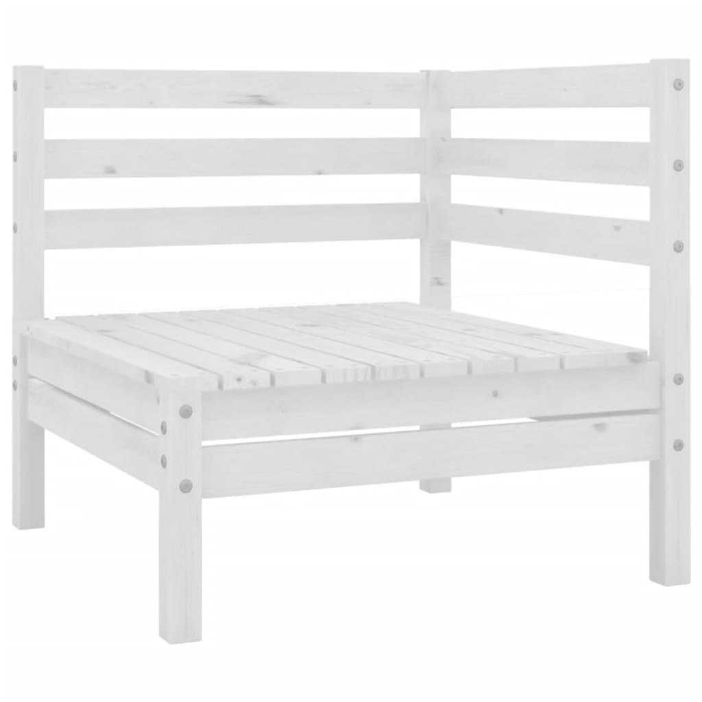 5-Delige Loungeset Massief Grenenhout Wit
