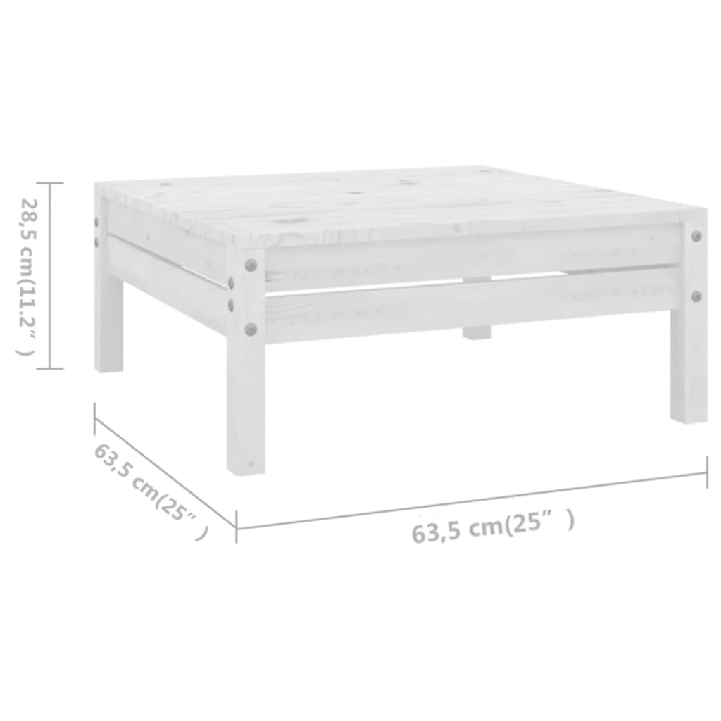 5-Delige Loungeset Massief Grenenhout Wit
