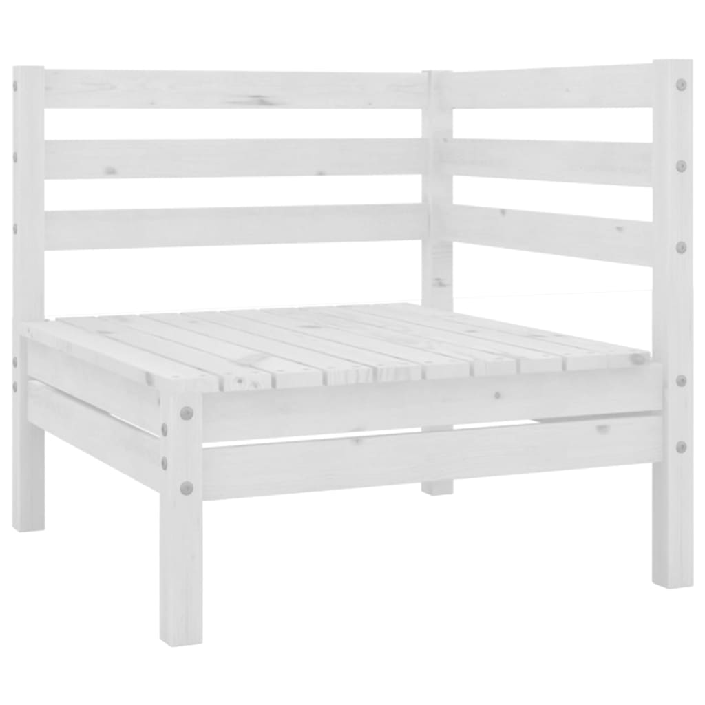 8-Delige Loungeset Massief Grenenhout Wit