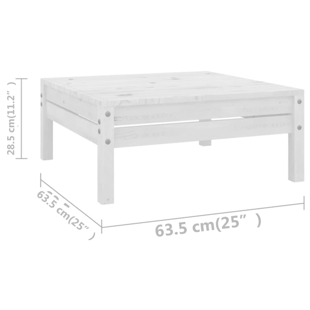 13-teiliges Lounge-Set aus massivem Kiefernholz weiß